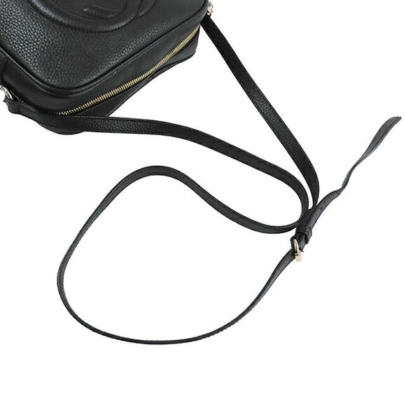 Pre Loved gucci Leather Shoulder Bag Women Black Crossbody Bags - Picture 5 of 8